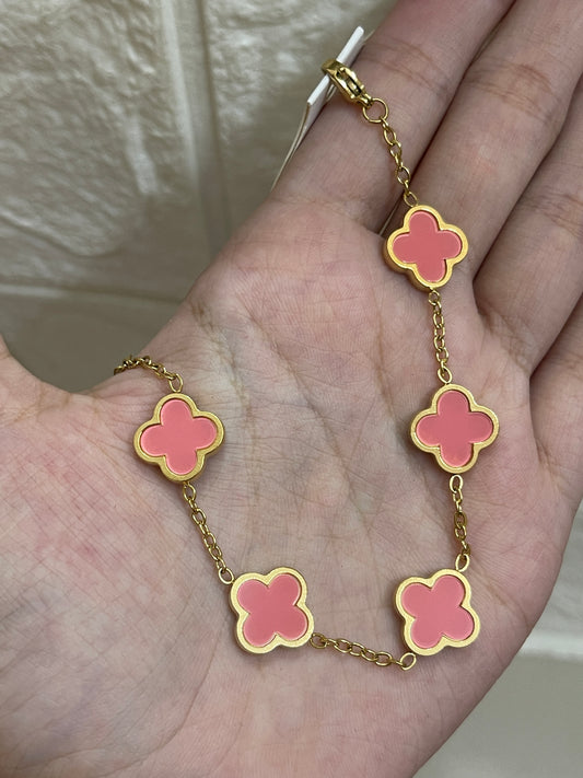 Light Pink Clover Bracelet