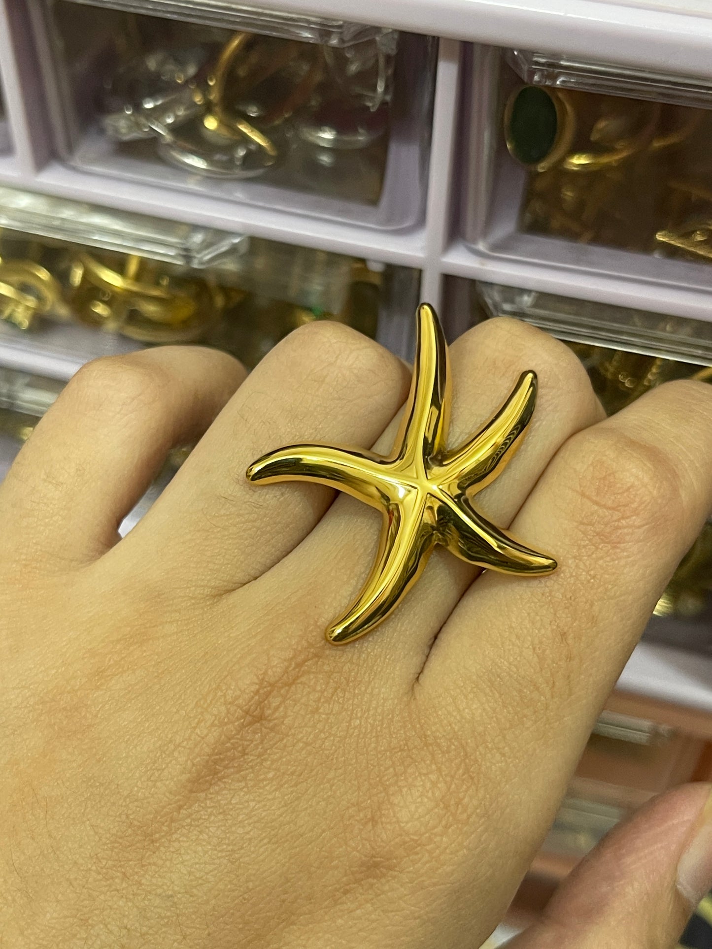 Stainless Steel Ring 115 (Starfish)