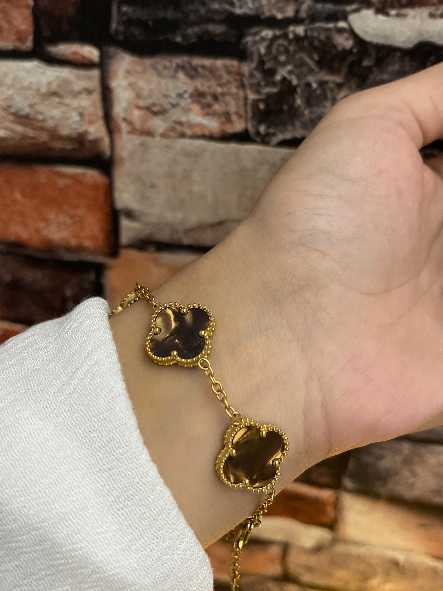 Clover Bracelet (Coffee)