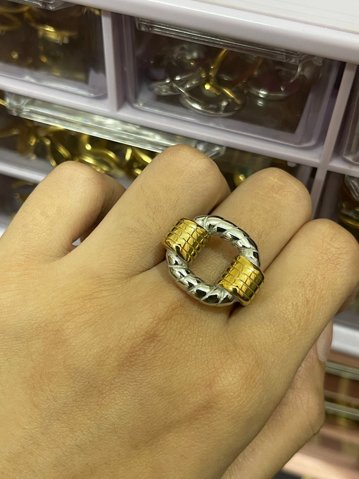 Stainless Steel Ring 197 (Dual tone)