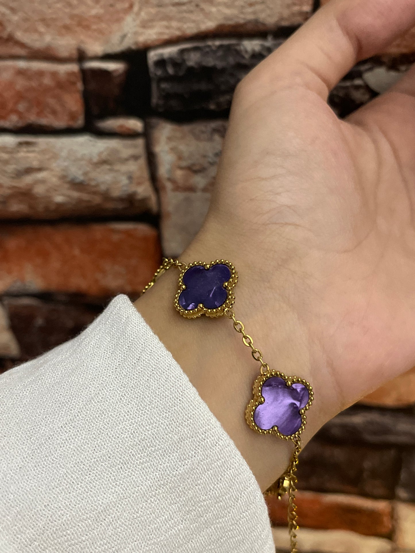 Clover Bracelet ( Violet )
