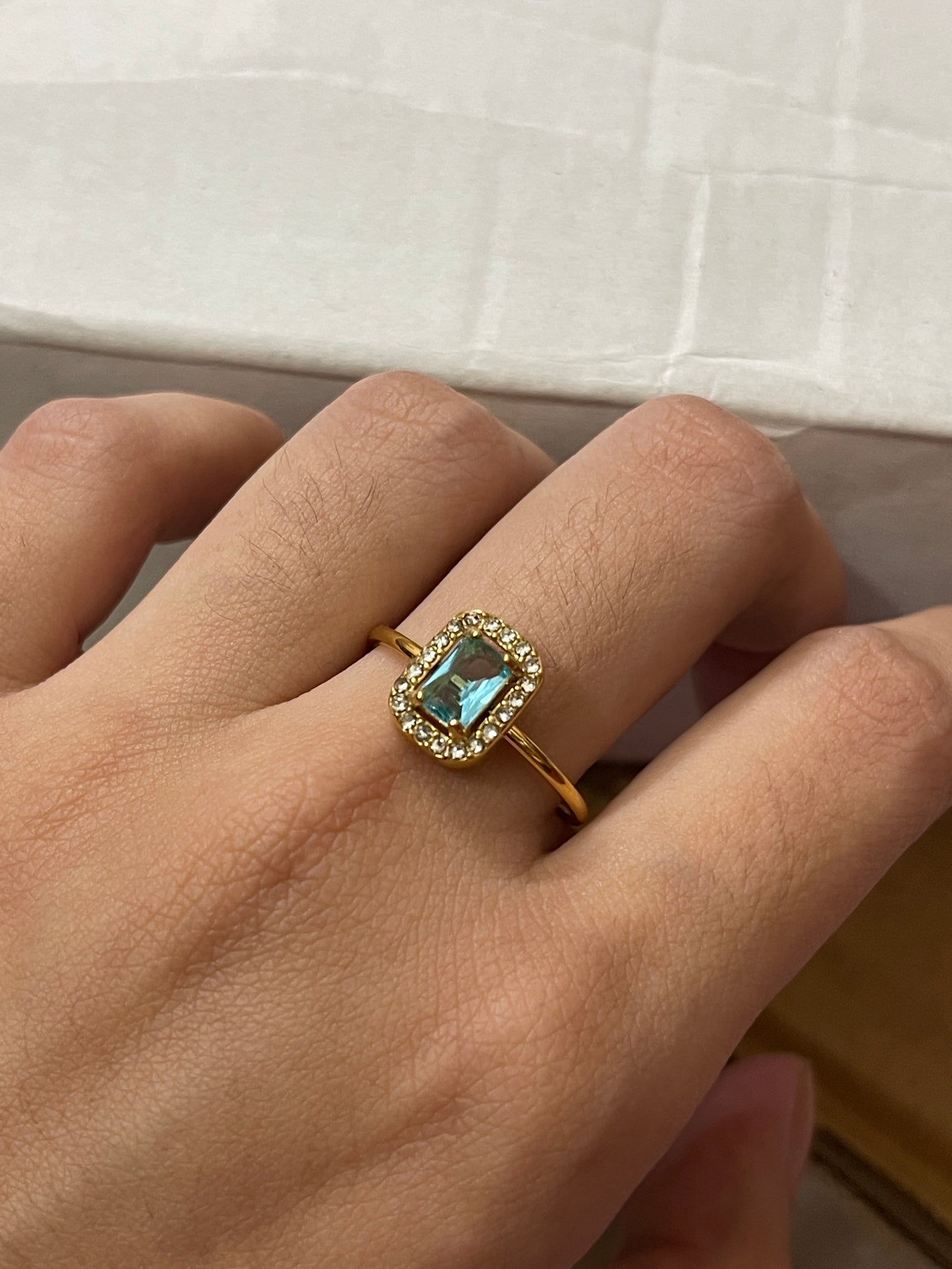 Stainless Steel Ring 296 (Blue)