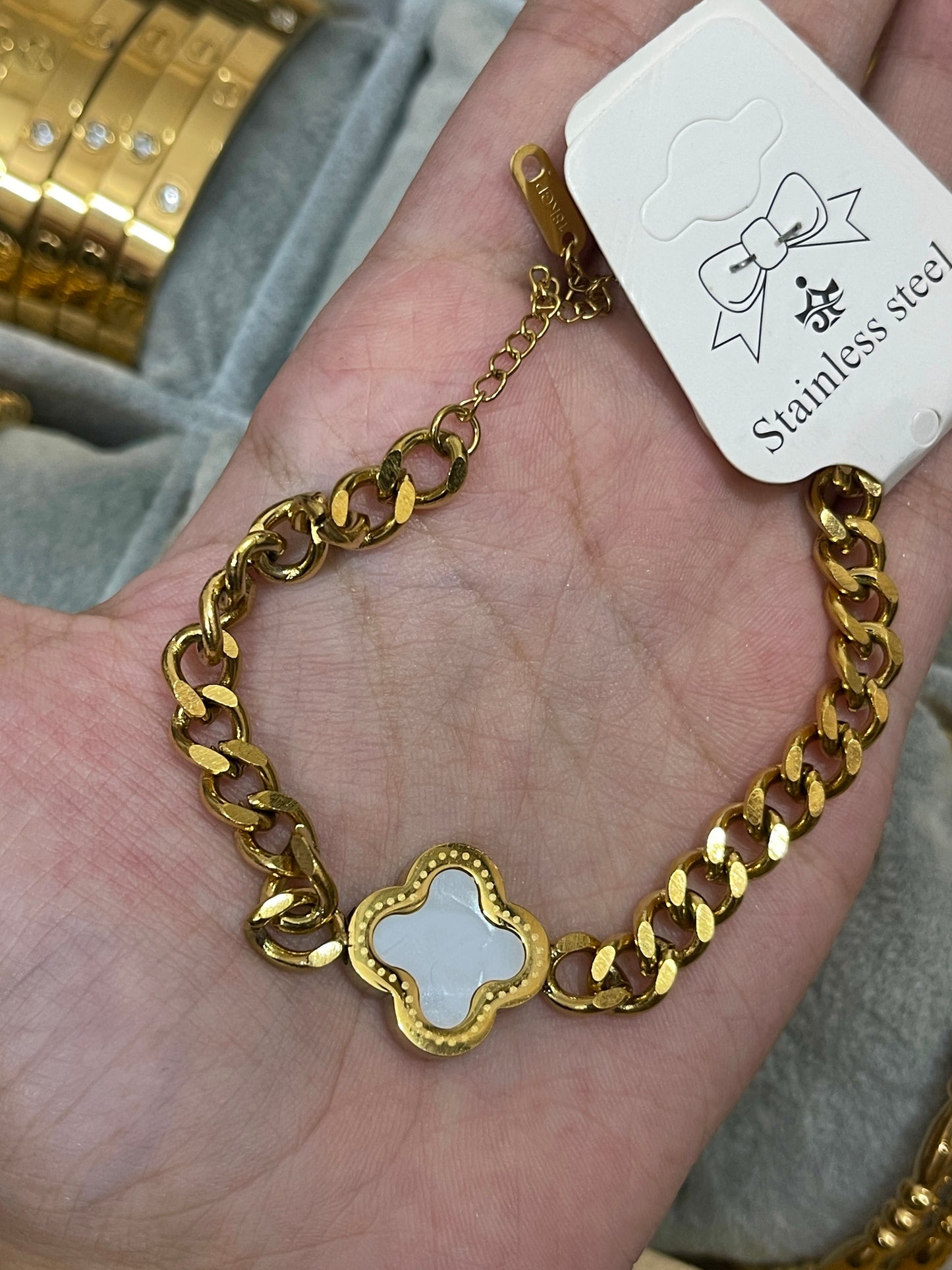 Double Sided Clover Bracelet