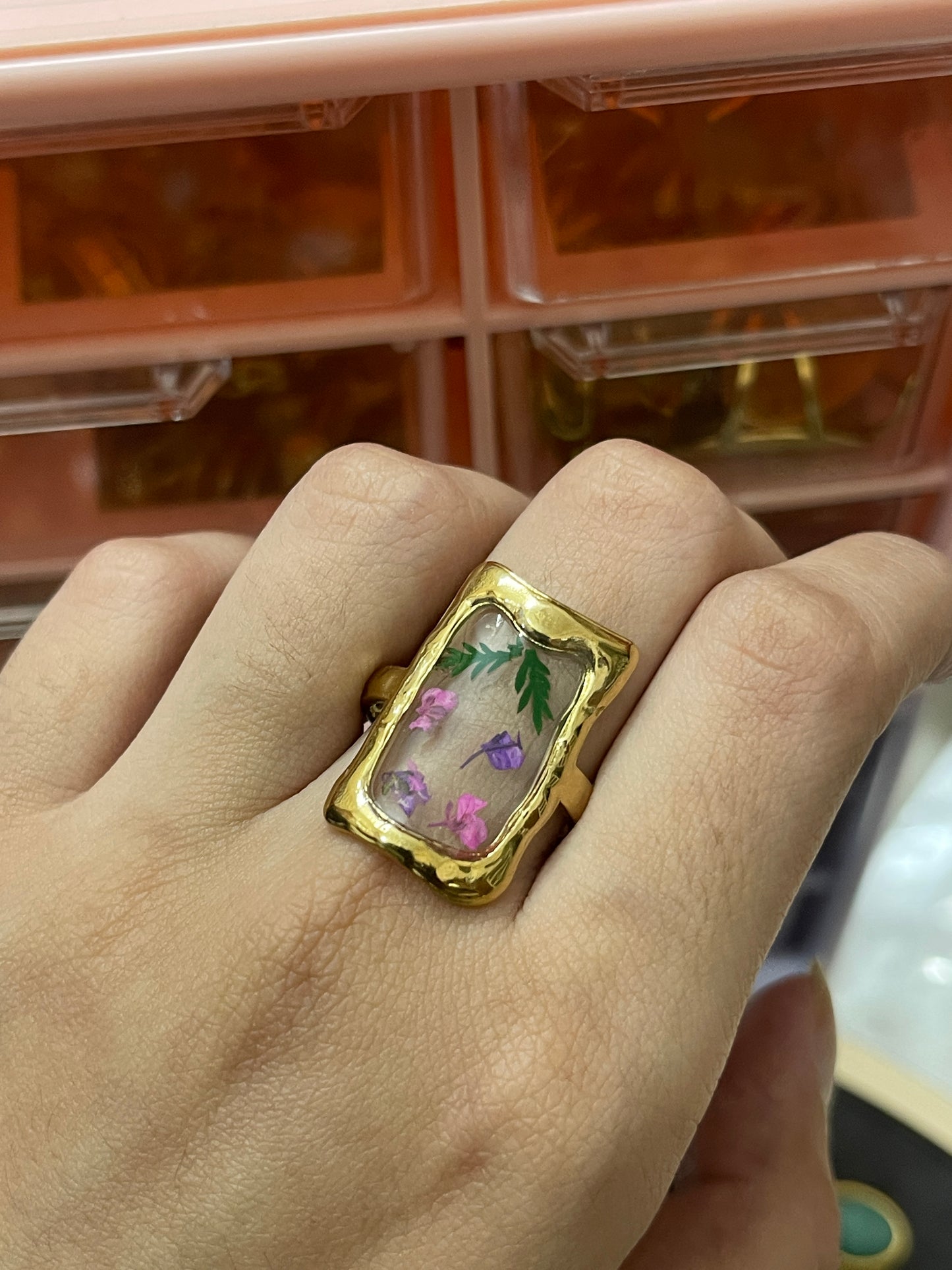 Stainless Steel Ring 257 (Flower)