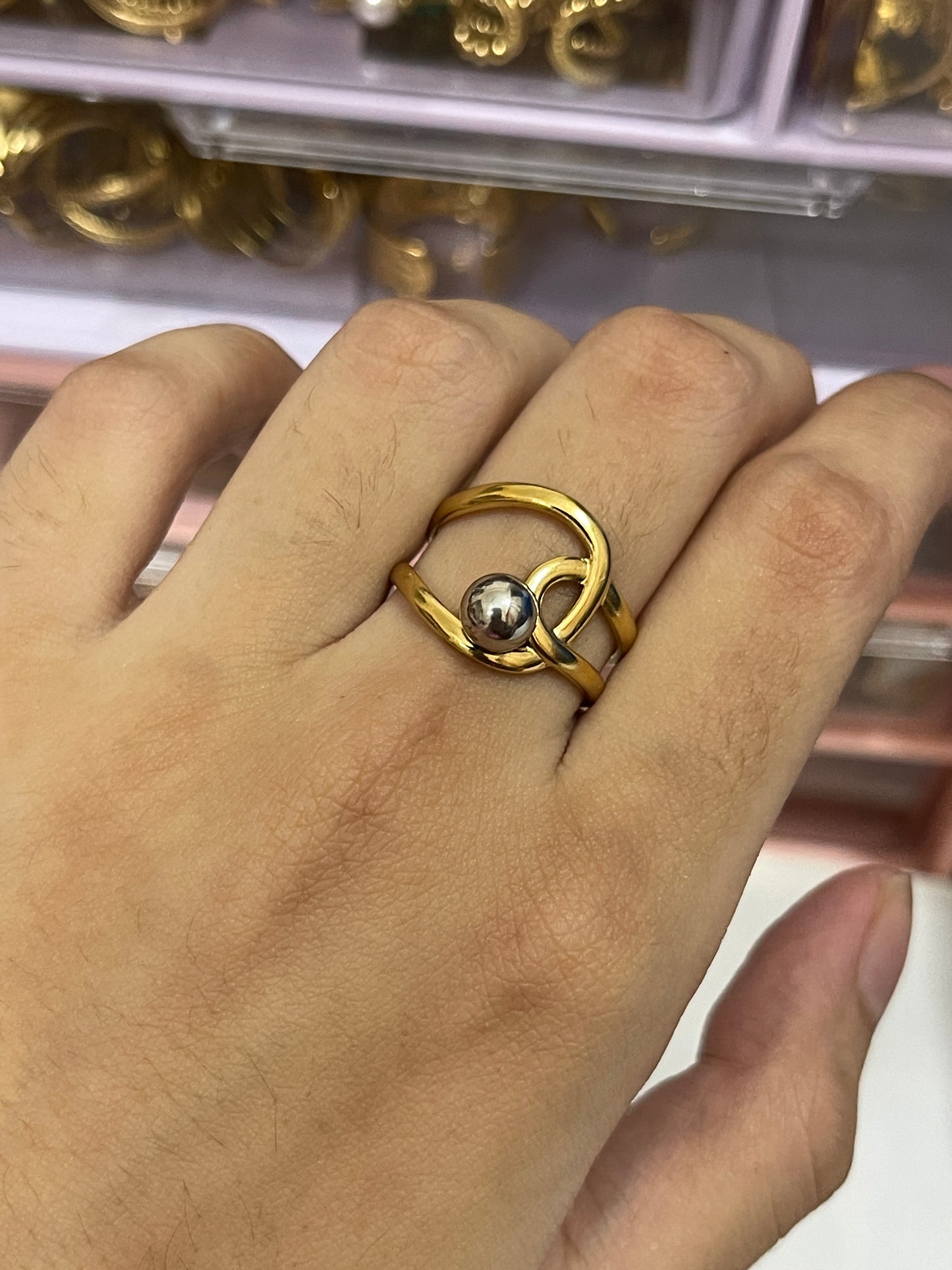 Stainless Steel Ring 037 (Dual tone)