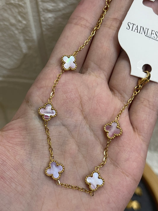Pink Clover Bracelet Small
