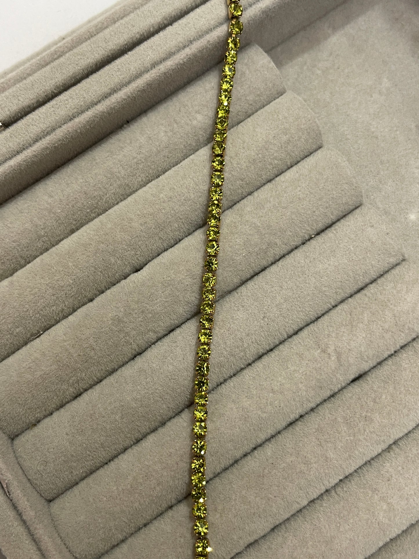 Tennis Bracelet ( Light green )