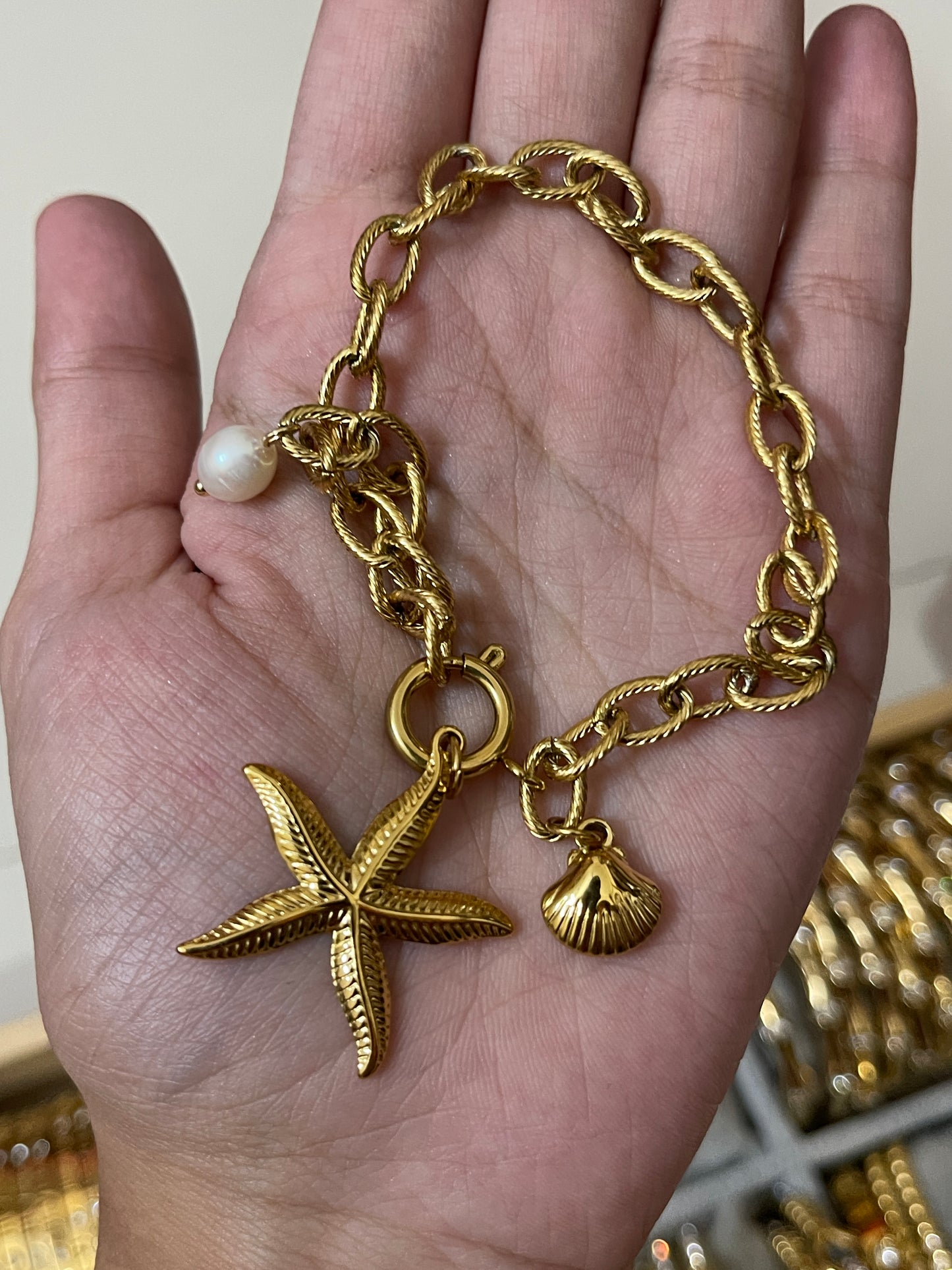 Starfish Charm Bracelet
