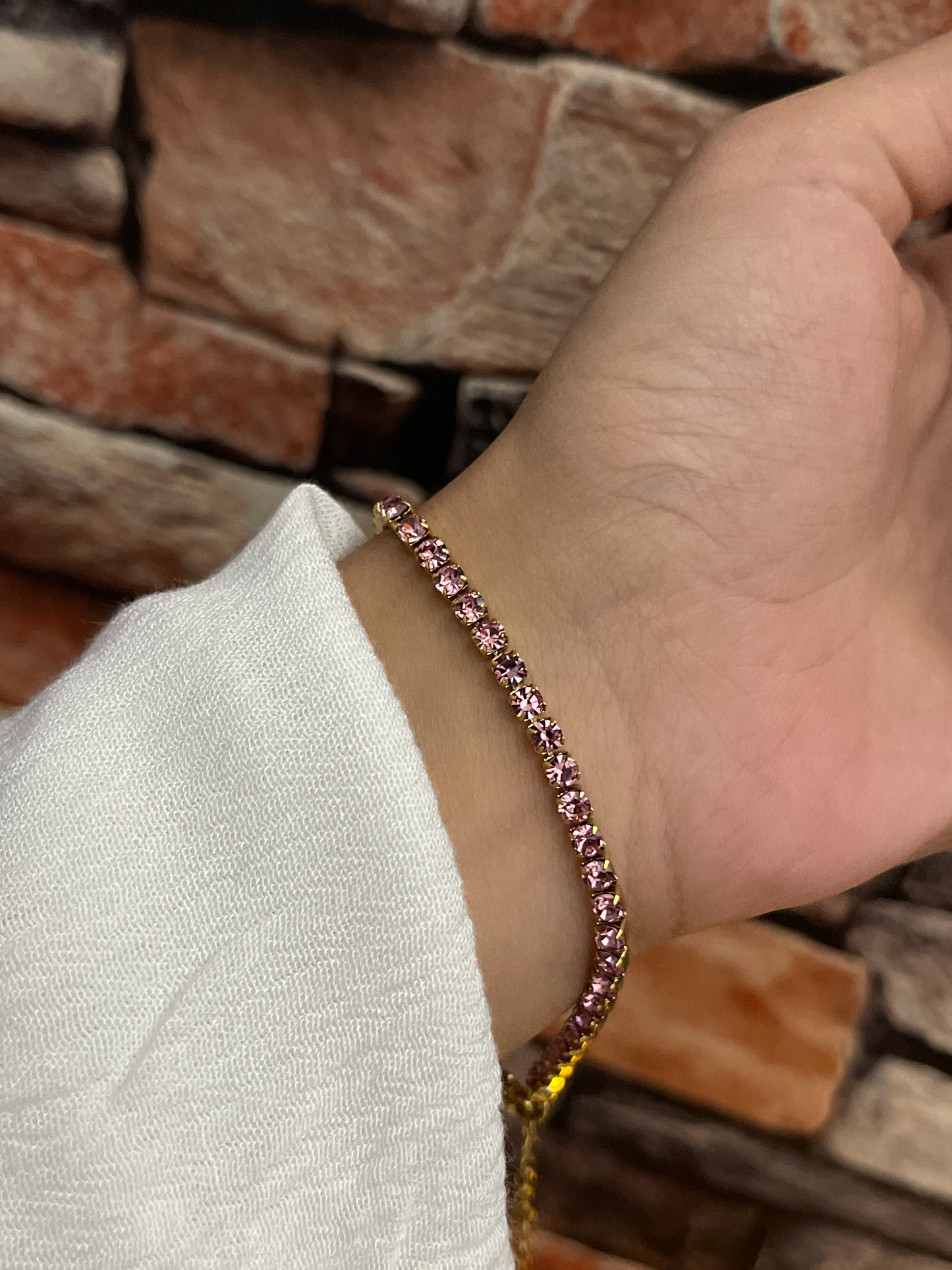 Tennis Bracelet (Pink)