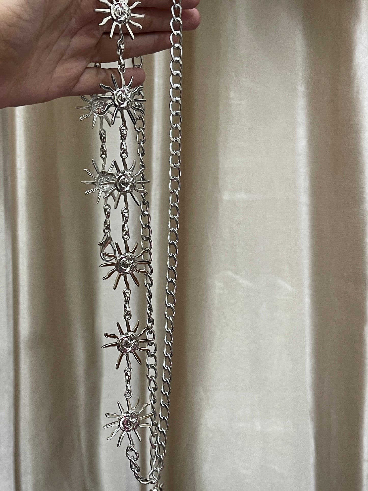 Sun Waist Chain Silver