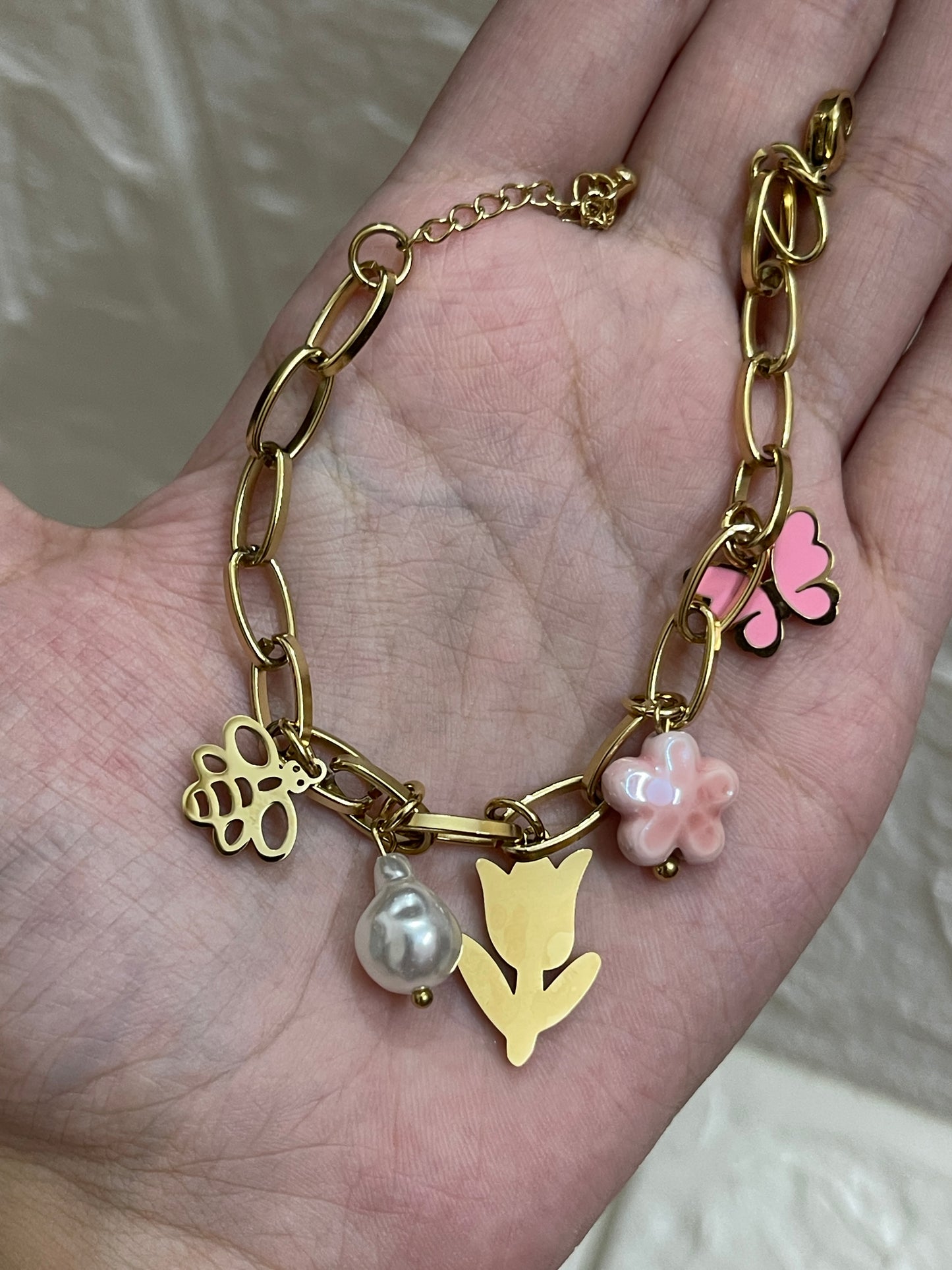 Tulip Charm Bracelet