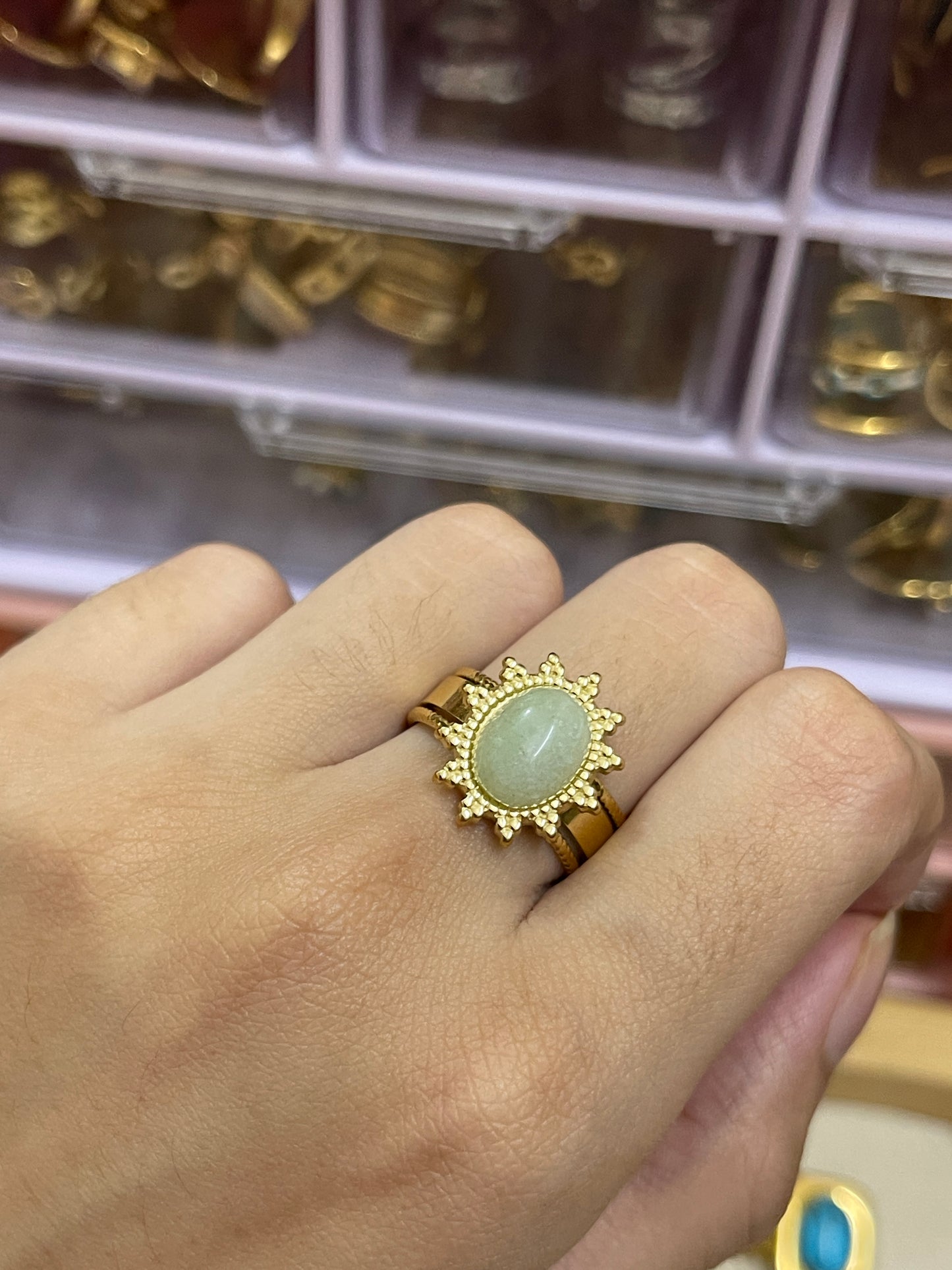 Stainless Steel Ring 157 (Green)