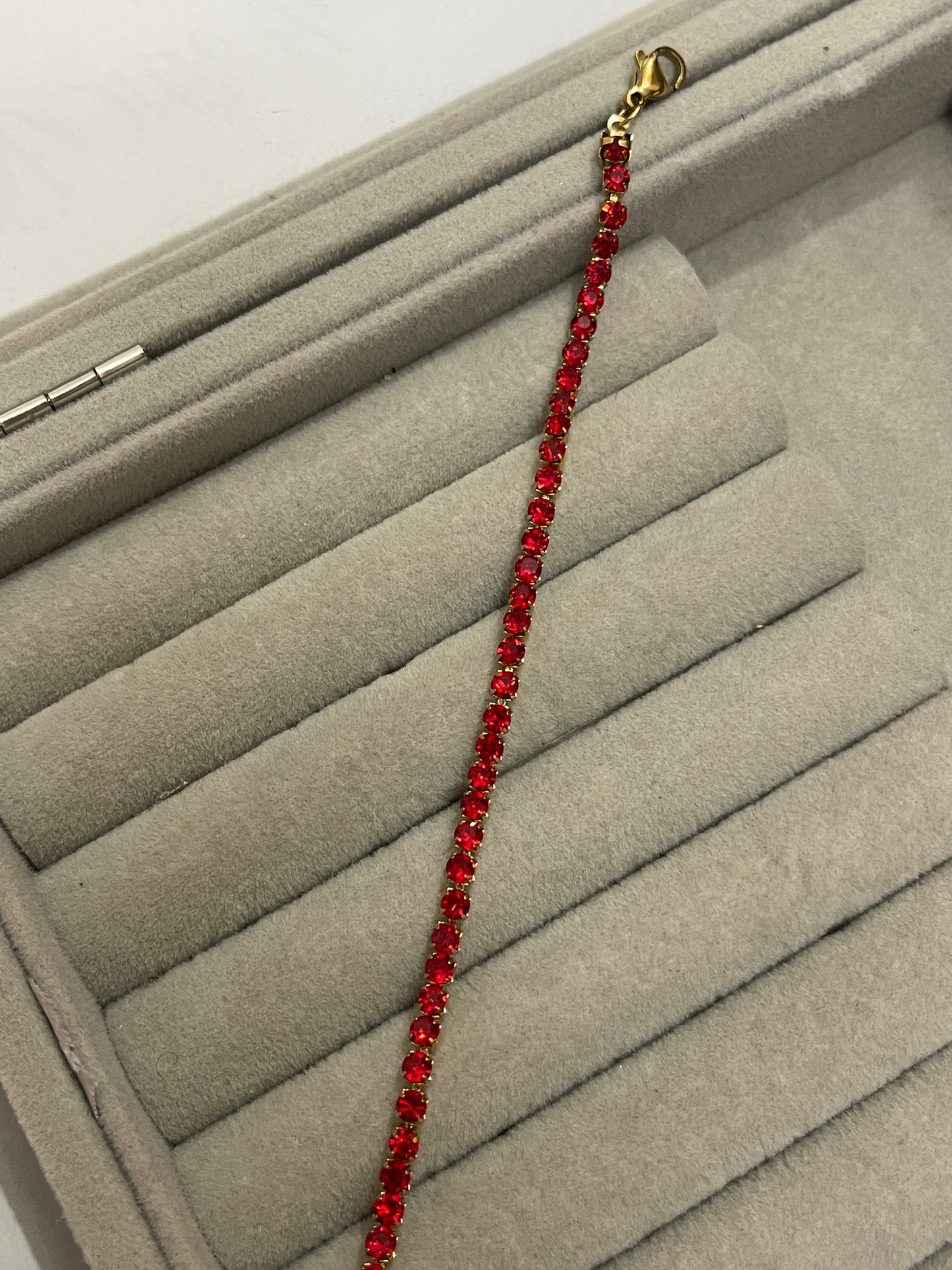 Tennis Bracelet ( Red )