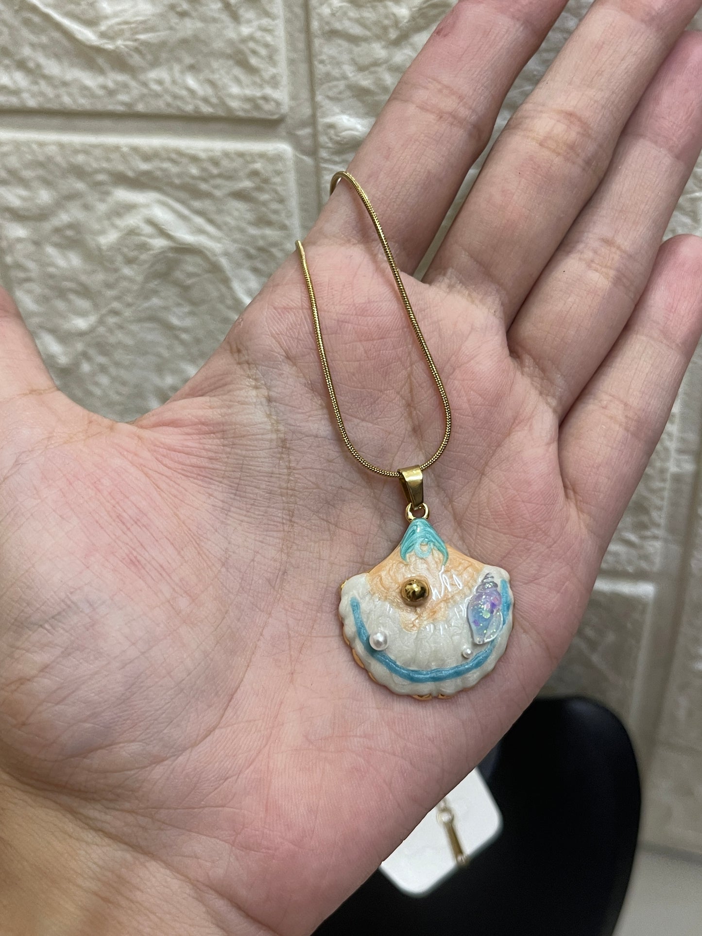 Blue Shell Necklace