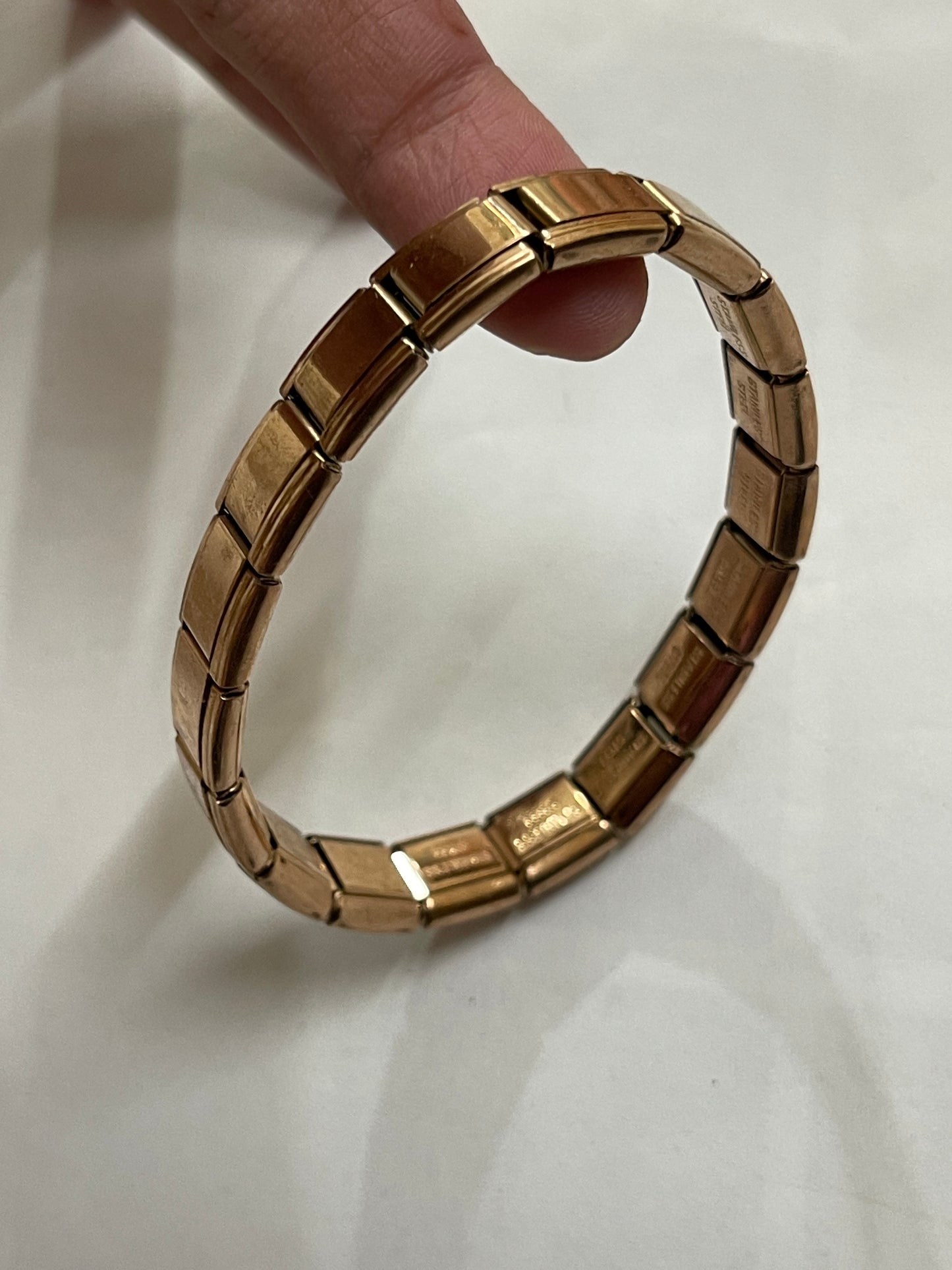 S.Steel Elastic Bracelet Rose Gold