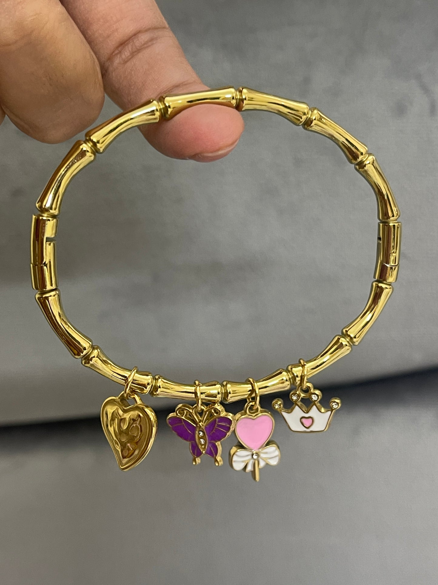Charm Bamboo Bangle