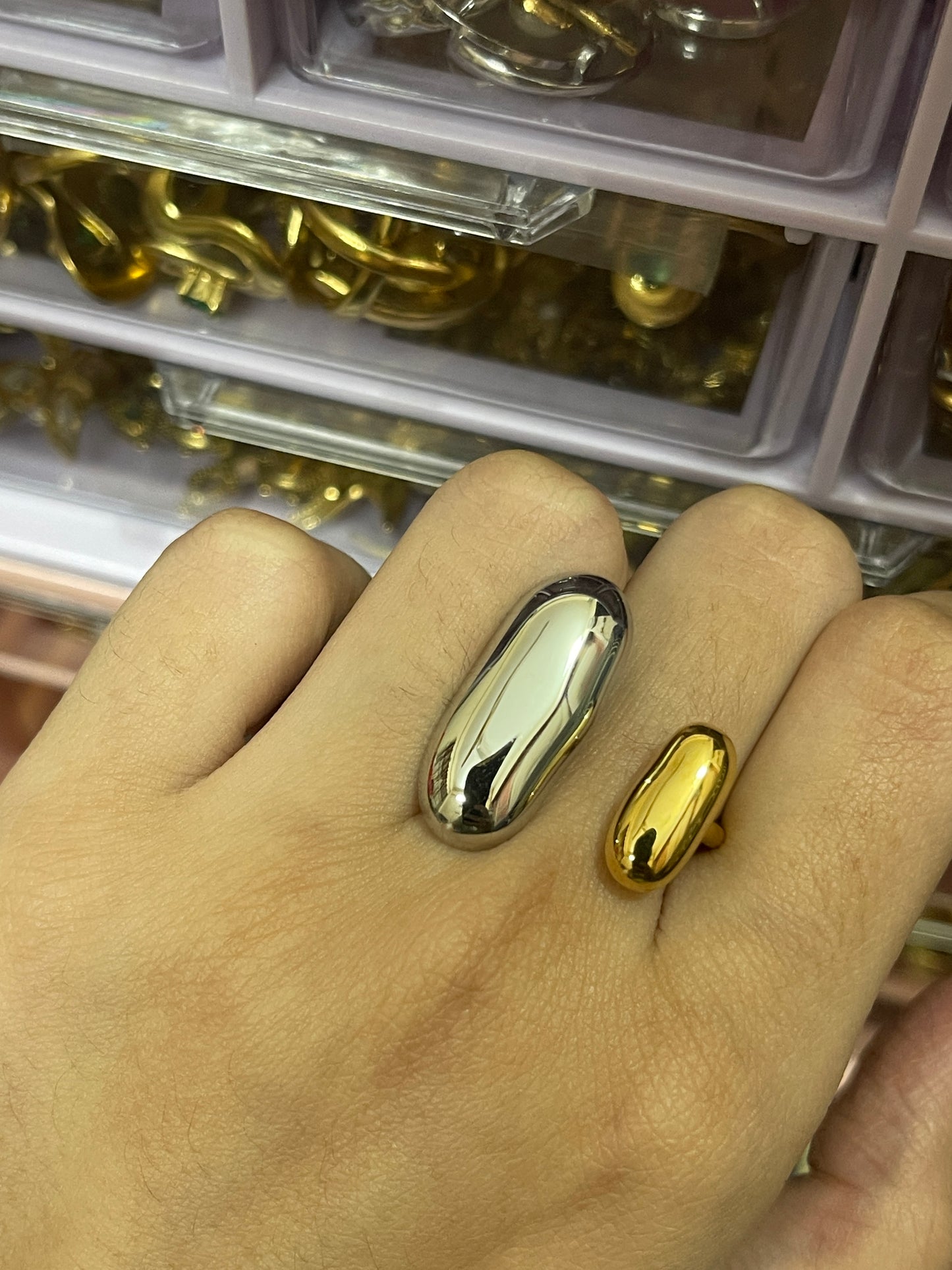 Stainless Steel Ring 089 (Dual tone)