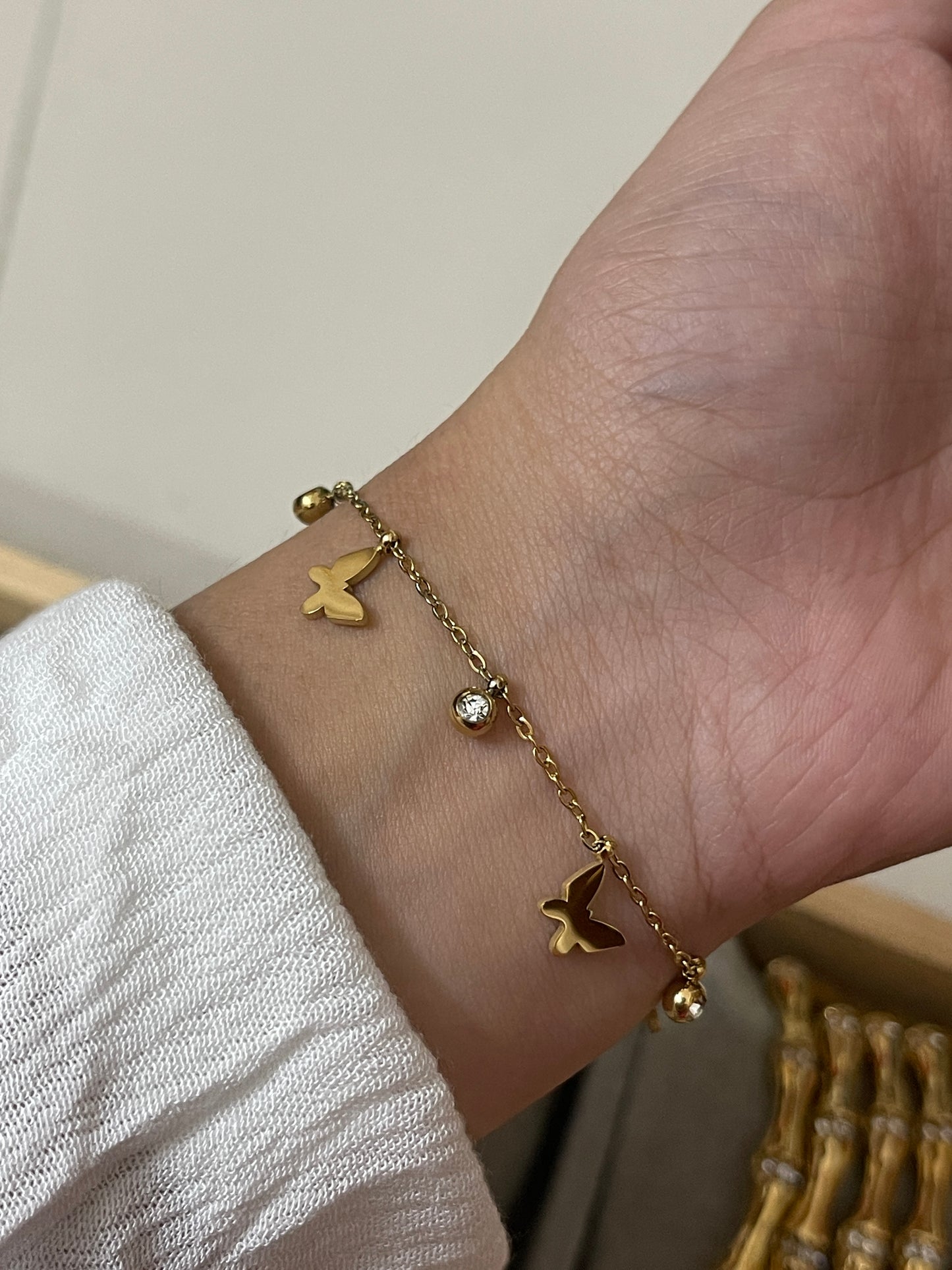 Stone Butterfly Bracelet