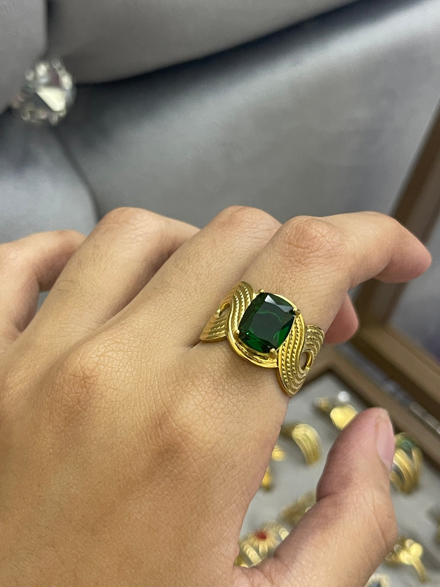 Stainless Steel Ring 234 (Green)