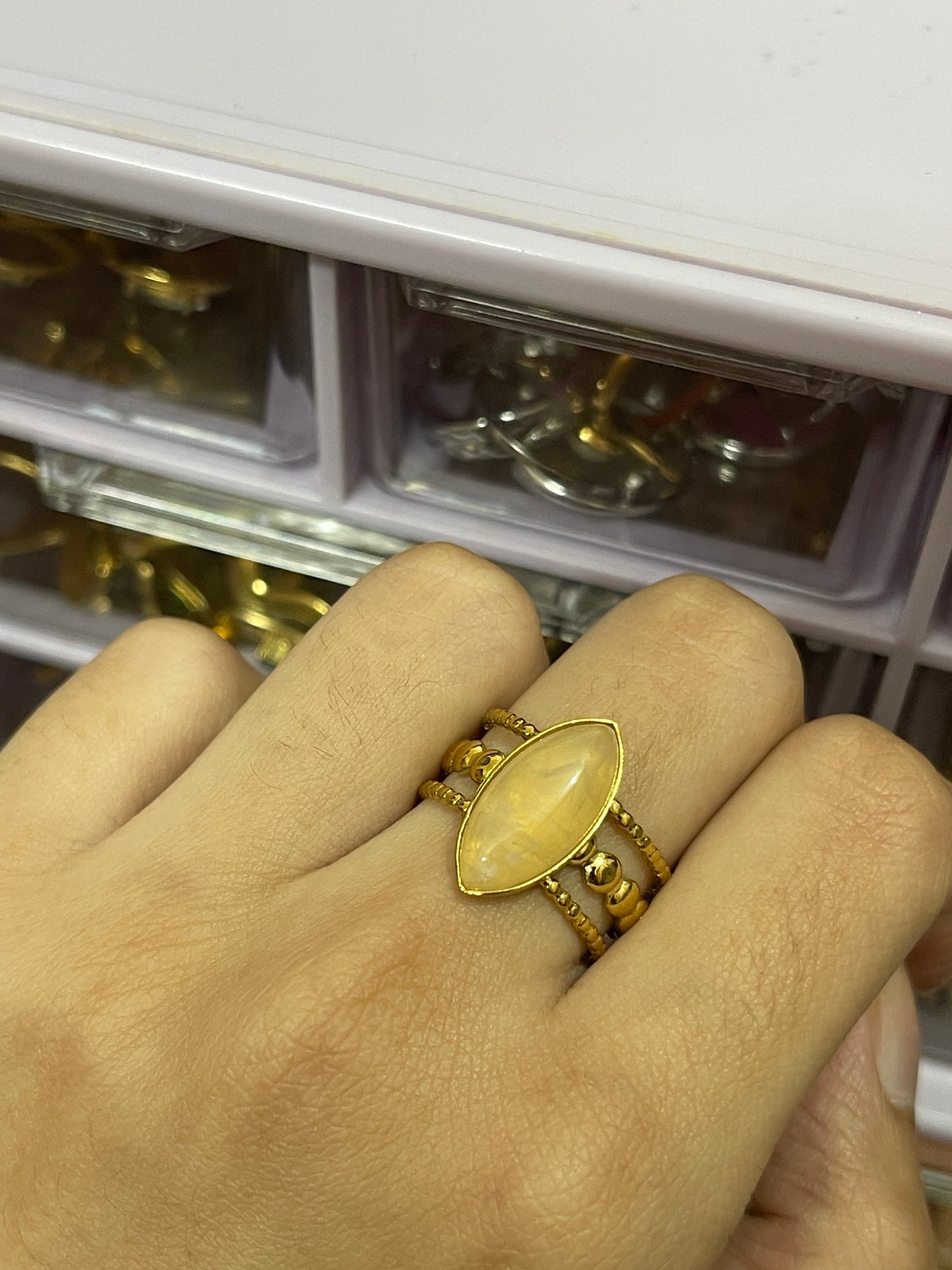 Stainless Steel Ring 068 (Pink)