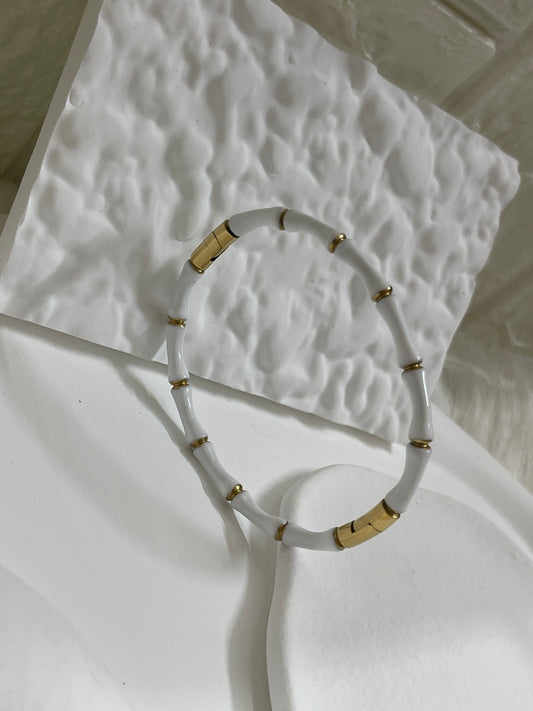 Bamboo Bangle White
