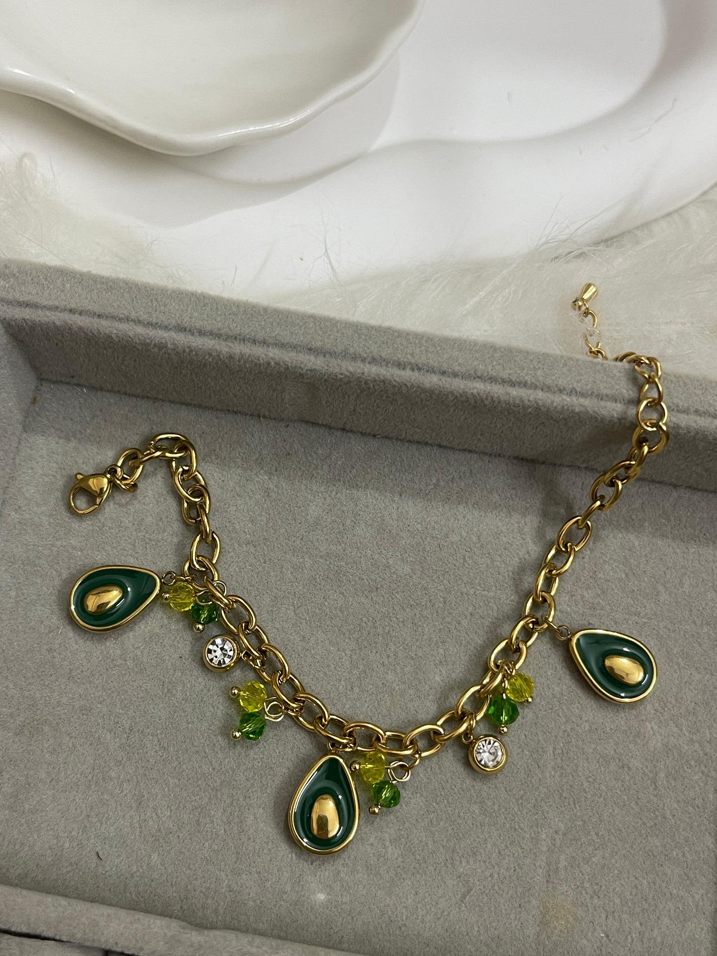 Avacado Charm Bracelet