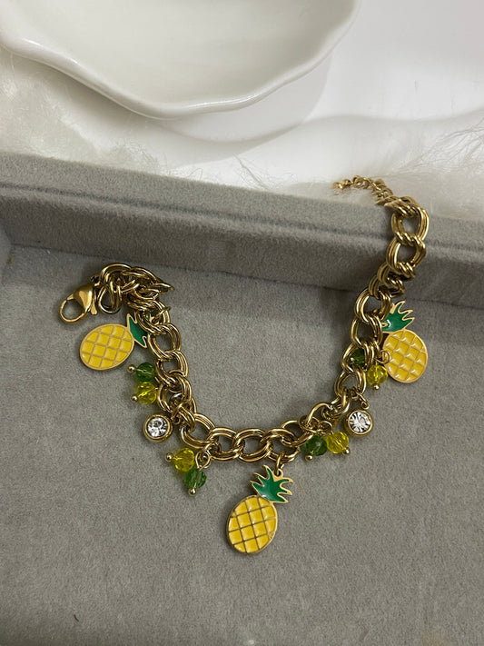 Pineapple Charm Bracelet