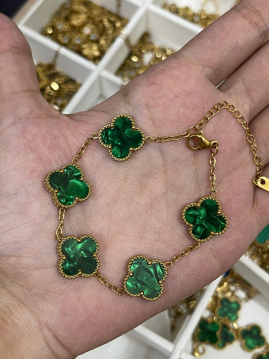 Clover Bracelet ( Green )