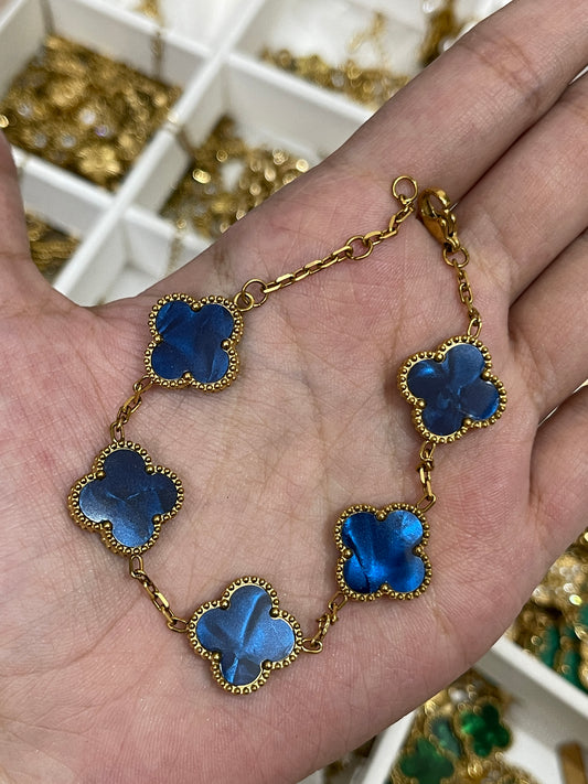 Clover Bracelet ( Royal Blue )