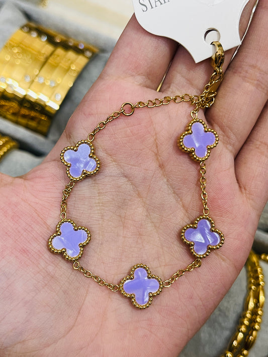 Clover Bracelet ( Lavender )