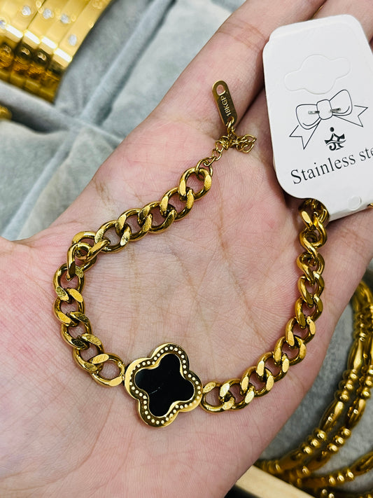 Double Sided Clover Bracelet