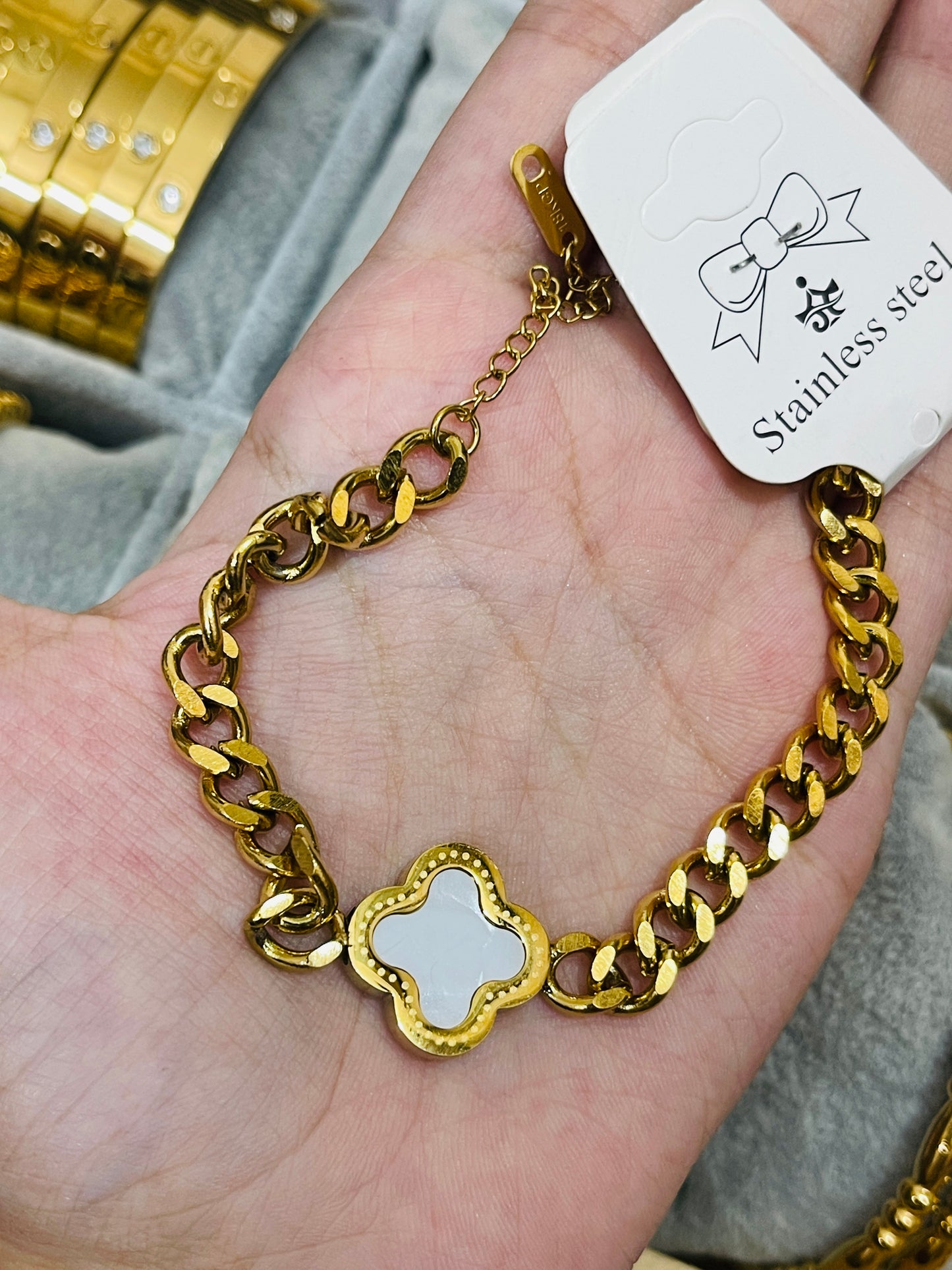 Double Sided Clover Bracelet