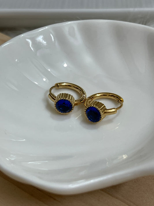 Blue Circle Hoops