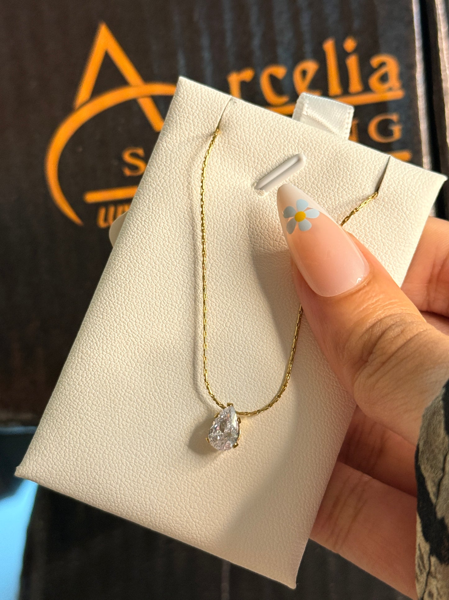 Crystal Drop Necklace