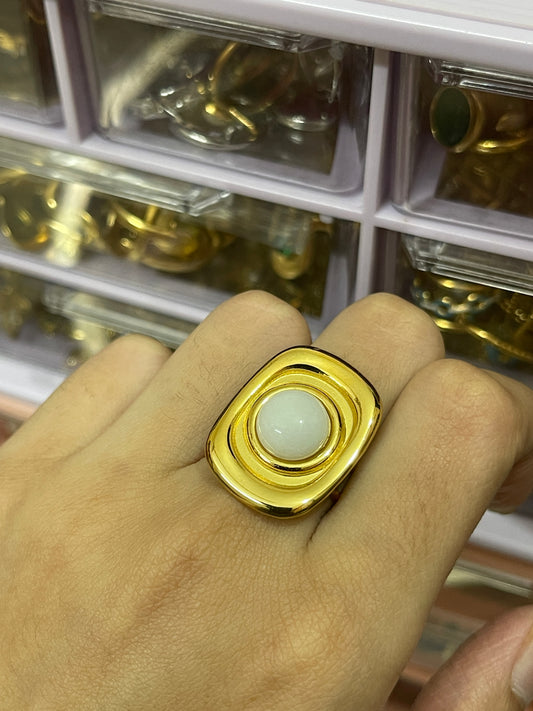 Stainless Steel Ring 158 (White)