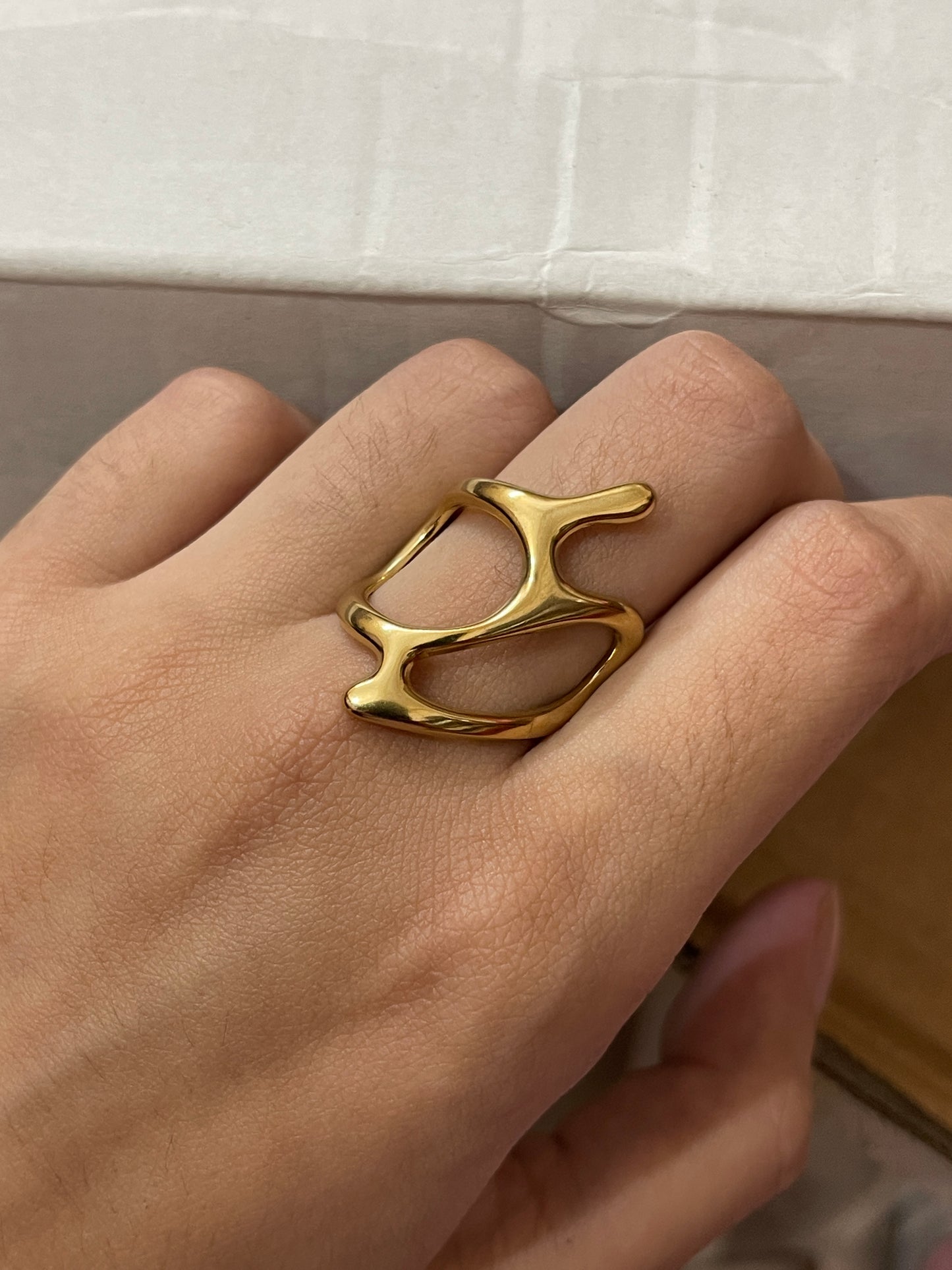 Stainless Steel Ring 079  (Golden)