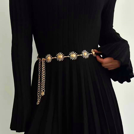 Sun Waist Chain Gold