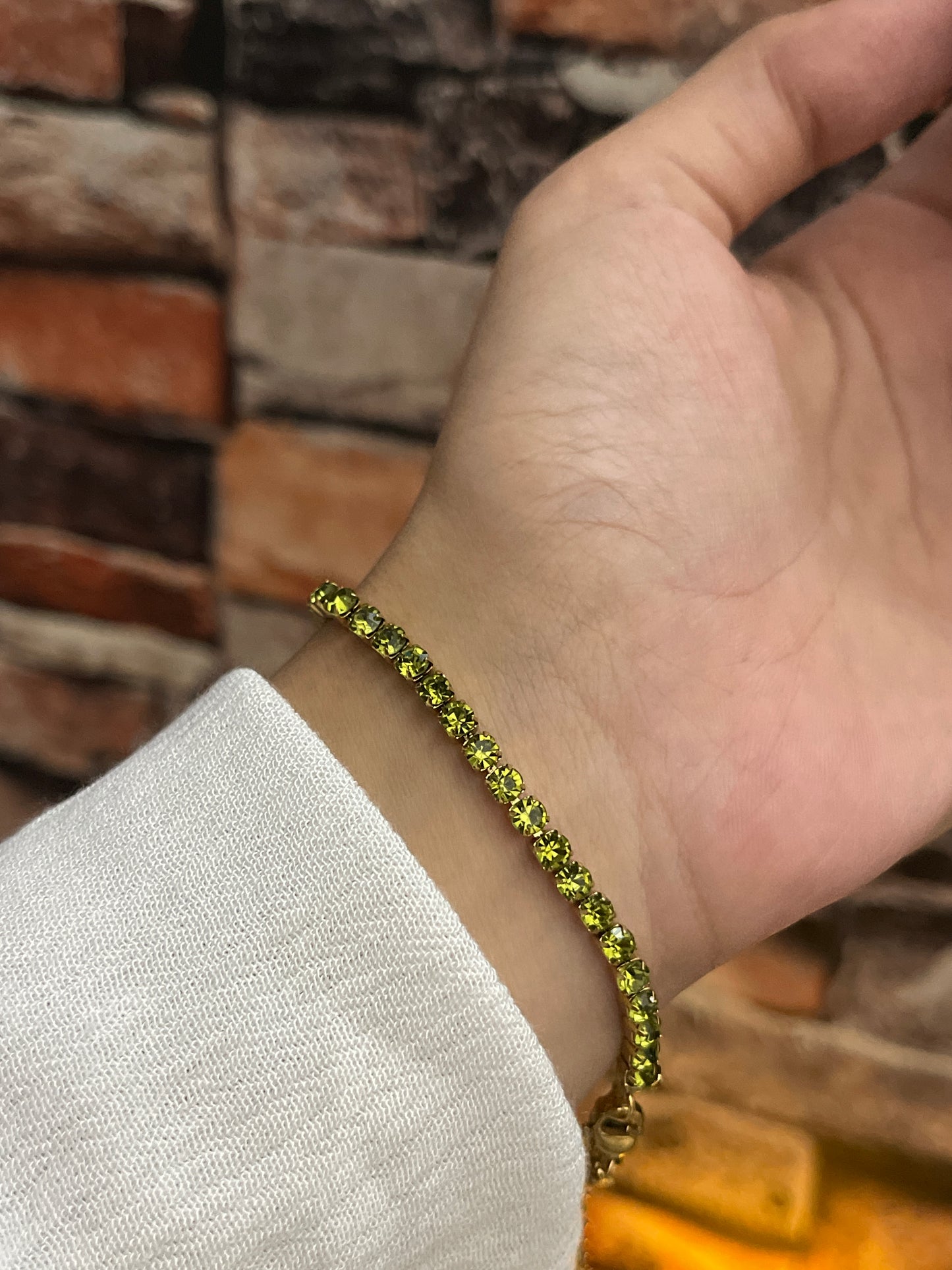 Tennis Bracelet ( Light green )