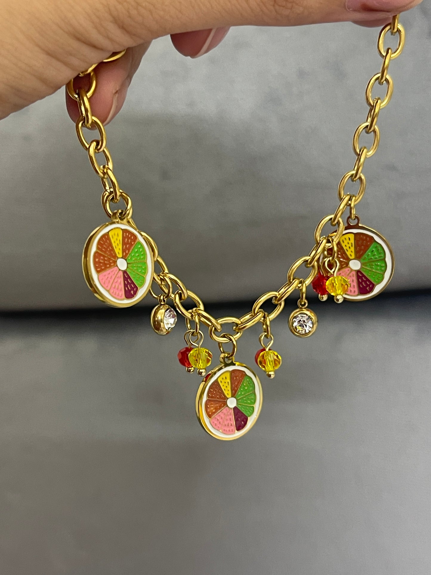 Lemon Charm Bracelet