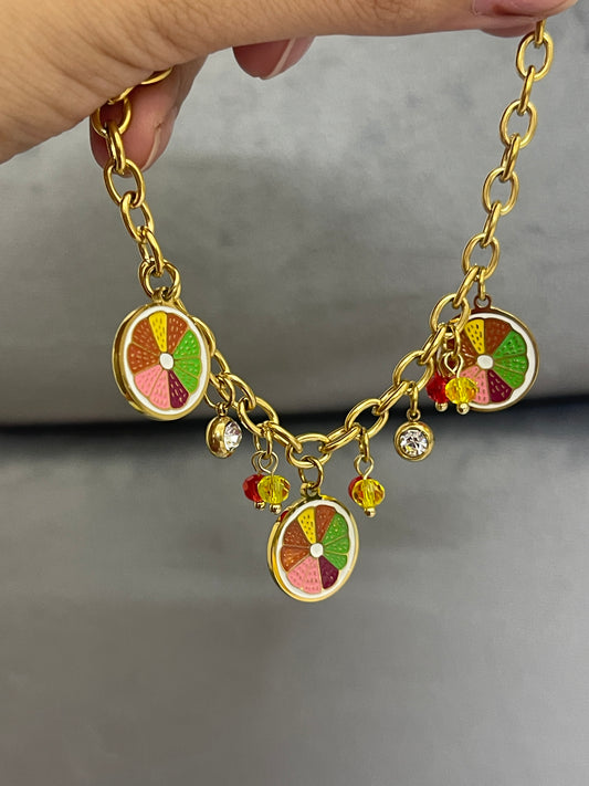 Lemon Charm Bracelet