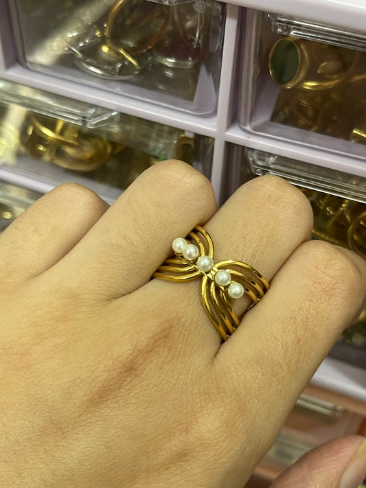 Stainless Steel Ring 271 (Pearl)