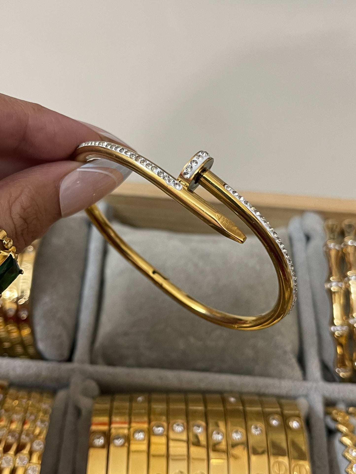 Full Stone Nail Bangle