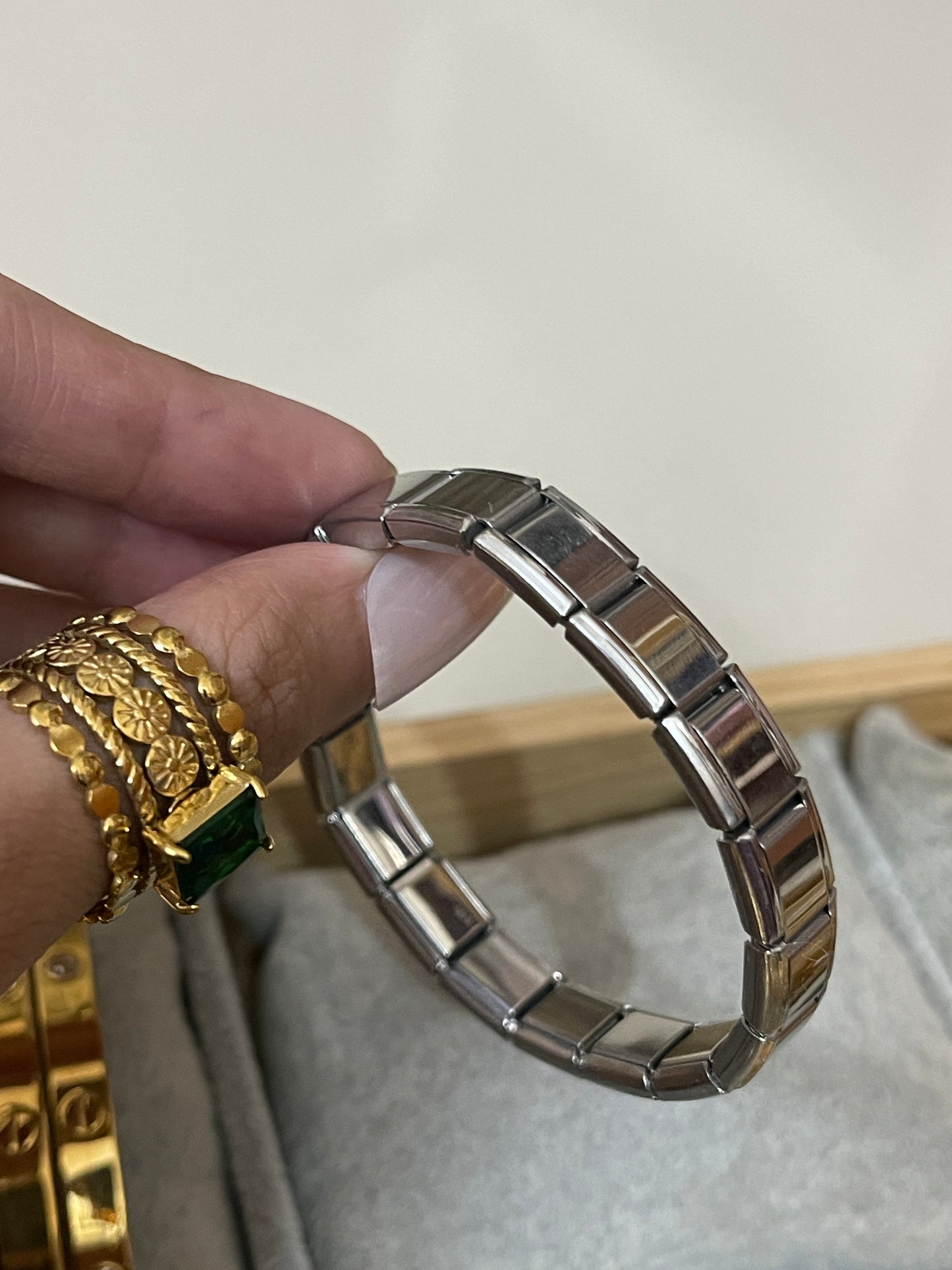 S.Steel Elastic Bracelet Silver