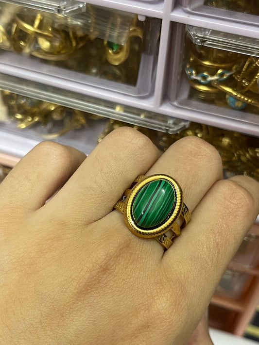 Stainless Steel Ring 216 (Green)