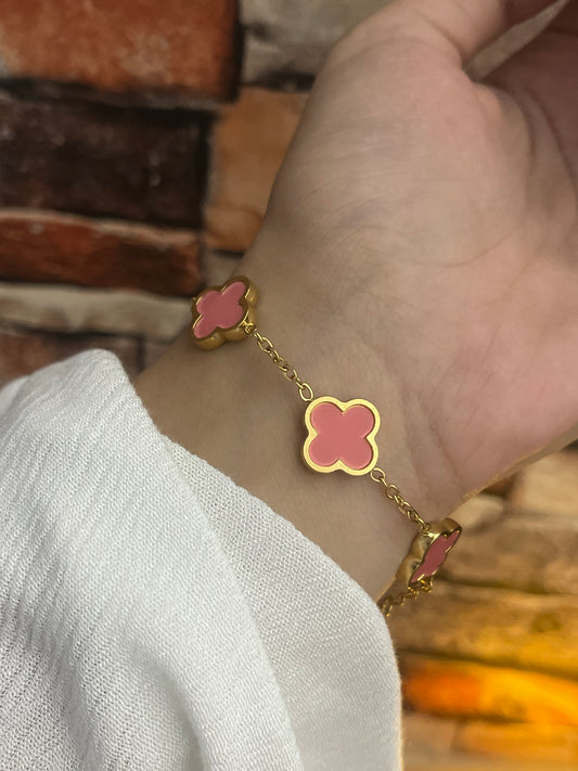 Light Pink Clover Bracelet