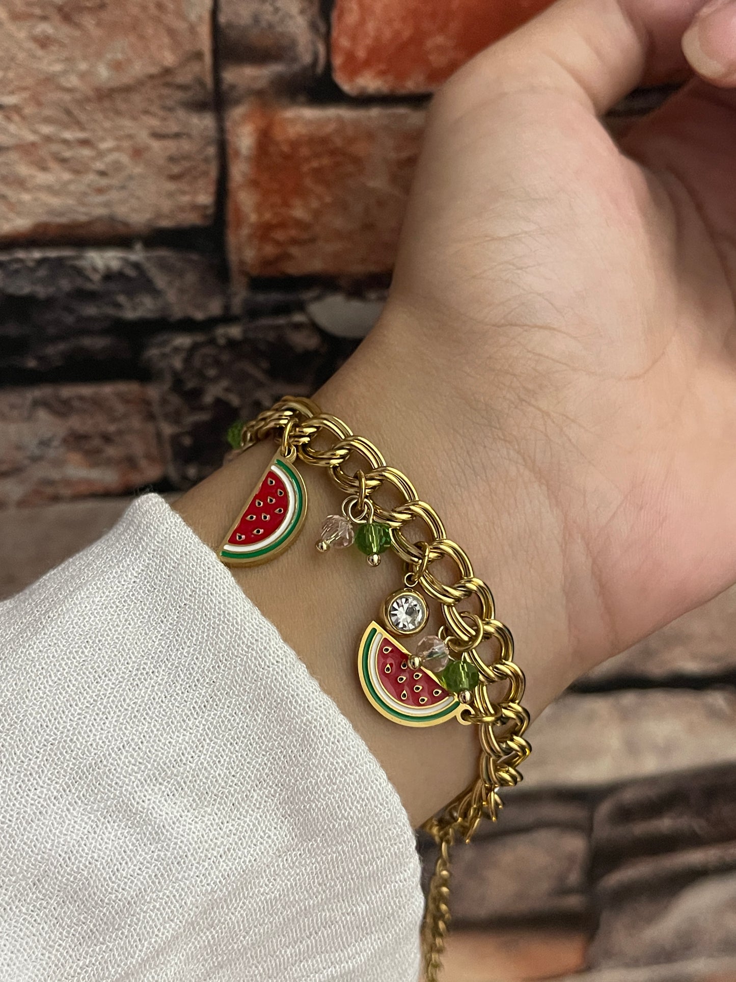 Watermelon Charm Bracelet