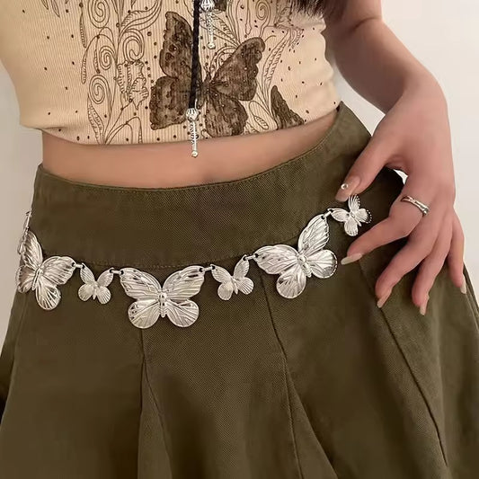 Silver Butterfly Waist Chain