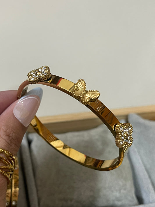 Butterfly Stone Bangle