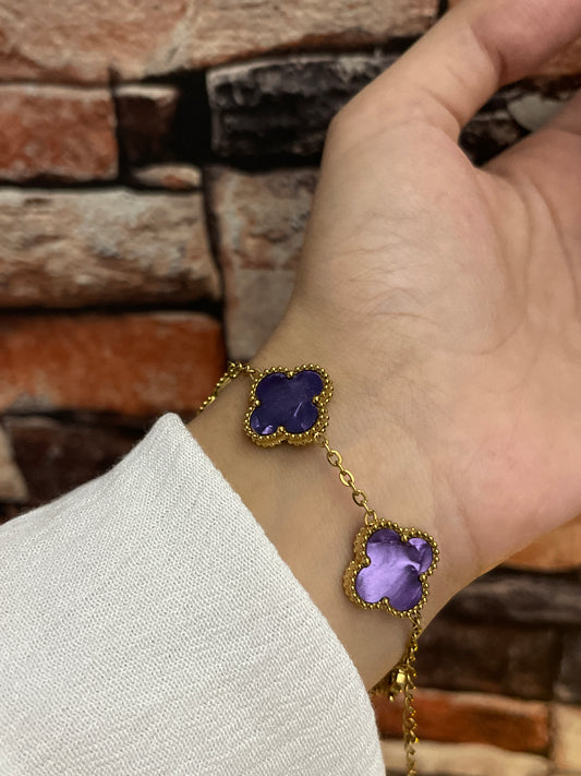 Clover Bracelet ( Violet )