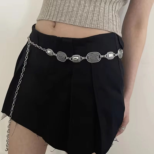 Silver Spiral Waist Chain